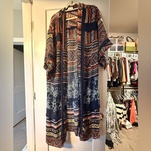 Sugarlips Ethnic Pattern Long Sleeve Dress